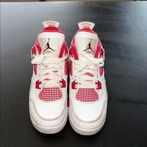 Air Jordan White and Red Sneakers